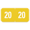 <strong>Smead™</strong><br />Yearly End Tab File Folder Labels, 20, 0.5 x 1, Yellow, 25/Sheet, 10 Sheets/Pack
