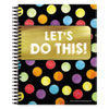 Teacher Planner, Weekly/Monthly, Two-Page Spread (Seven Classes), 10.88 x 8.38, Balloon Theme, Black Cover