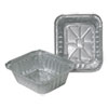 <strong>Durable Packaging</strong><br />Aluminum Closeable Containers, 1 lb Oblong, 5.75 x 4.88 x 1.81, Silver, 1,000/Carton