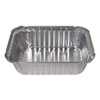 Aluminum Closeable Containers, 1.5 lb Deep Oblong, 7.06 x 5.13 x 1.93, Silver, 500/Carton