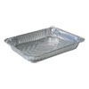 <strong>Durable Packaging</strong><br />Aluminum Steam Table Pans, Half-Size Shallow—79.5 oz., 1.69" Deep, 10.38 x 12.75, 100/Carton