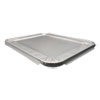 <strong>Durable Packaging</strong><br />Aluminum Steam Table Lids, Fits Half-Size Pan, 10.56 x 13 x 0.63, 100/Carton