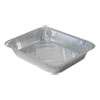 <strong>Durable Packaging</strong><br />Aluminum Steam Table Pans, Half-Size Medium—104 oz., 2.19" Deep, 10.38 x 12.75, 100/Carton