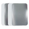 <strong>Durable Packaging</strong><br />Flat Board Lids, For 2.25 lb Oblong Pans, Silver, Paper, 500 /Carton