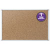 <strong>Mead®</strong><br />Cork Bulletin Board, 36 x 24, Natural Surface, Silver Aluminum Frame