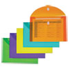 Reusable Poly Envelope, Hook/Loop Closure, 8.5 x 11, Assorted Colors, 10/Pack