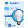 Classic LED Daylight Non-Dim A19 Light Bulb, 8 W, 4/Pack