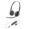<strong>poly®</strong><br />Blackwire 3225 Binaural Over The Head Headset, Black