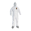 A45 Liquid and Particle Protection Surface Prep/Paint Coveralls, Medium, White, 25/Carton