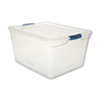 <strong>Rubbermaid®</strong><br />Clever Store Basic Latch-Lid Container, 71 qt, 18.63" x 23.5" x 12.25", Clear