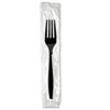<strong>Dixie®</strong><br />Individually Wrapped Heavyweight Forks, Polystyrene, Black, 1,000/Carton