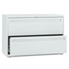 Brigade 700 Series Lateral File, 2 Legal/letter-Size File Drawers, Light Gray, 42" X 18" X 28"