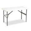 IndestrucTable Classic Folding Table, Rectangular Top, 300 lb Capacity, 48w x 24d x 29h, Platinum