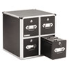 Four-Drawer CD File Cabinet, Holds 660 Folders or 240 Slim/120 Standard Cases, Black