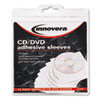 <strong>Innovera®</strong><br />Self-Adhesive CD/DVD Sleeves, 1 Disc Capacity, Clear, 10/Pack
