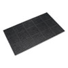 Safewalk Heavy-Duty Anti-Fatigue Drainage Mat, General Purpose, 36 X 60, Black