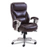 Emerson Big and Tall Task Chair, Supports Up to 400 lb, 19.5" to 22.5" Seat Height, Brown Seat/Back, Silver Base