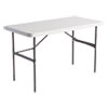 Banquet Folding Table, Rectangular, Radius Edge, 48w x 24d x 29h, Platinum/Charcoal