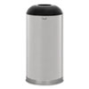 European And Metallic Drop-In Dome Top Receptacle, Round, 15 Gal, Satin Stainless
