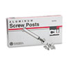 Post Binder Aluminum Screw Posts, 0.19" Diameter, 0.5" Long, 100/Box