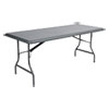 IndestrucTable Industrial Folding Table, Rectangular Top, 1,200 lb Capacity, 72w x 30d x 29h, Charcoal