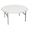 IndestrucTable Classic Folding Table, Round Top, 200 lb Capacity, 60" Diameter x 29h, Platinum