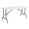 IndestrucTable Classic Bi-Folding Table, Rectangular, 250 lb Capacity, 60w x 30d x 29h, Platinum