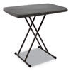 IndestrucTable Classic Personal Folding Table, 30w x 20d x 25 to 28h, Charcoal