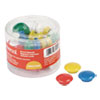<strong>Universal®</strong><br />Assorted Magnets, Circles, Assorted Colors, 0.63", 1", 1.63" Diameters, 30/Pack