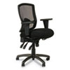 Alera Etros Series Mesh Mid-Back Petite Multifunction Chair, Supports Up To 275 Lb, 17.16" To 20.86" Seat Height, Black