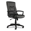 <strong>Alera®</strong><br />Alera YR Series Executive High-Back Swivel/Tilt Bonded Leather Chair, Supports 275 lb, 17.71" to 21.65" Seat Height, Black