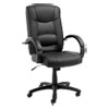 <strong>Alera®</strong><br />Alera Strada Series High-Back Swivel/Tilt Top-Grain Leather Chair, Supports Up to 275 lb, 17.91" to 21.85" Seat Height, Black