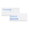 <strong>Quality Park™</strong><br />Double Window Redi-Seal Security-Tinted Envelope, #9, Commercial Flap, Redi-Seal Adhesive Closure, 3.88 x 8.88, White, 500/BX