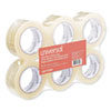 QUIET TAPE BOX SEALING TAPE, 3" CORE, 1.88" X 110 YDS, CLEAR, 6/PACK