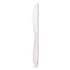 Impress Heavyweight Full-Length Polystyrene Cutlery, Knife, White, 1000/carton