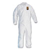 A30 Elastic-Back and Cuff Coveralls, Large, White, 25/Carton