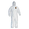 A40 Elastic-Cuff, Ankle, Hooded Coveralls, Medium, White, 25/carton