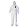 A40 Elastic-Cuff, Ankle, Hood and Boot Coveralls, 3X-Large, White, 25/Carton