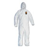 A40 Elastic-Cuff, Ankle, Hooded Coveralls, 3x-Large, White, 25/carton