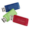 <strong>Verbatim®</strong><br />Store 'n' Go USB Flash Drive, 8 GB, Assorted Colors, 3/Pack