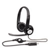 H390 Binaural Over The Head USB Headset with Noise-Canceling Microphone, Black