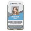 RIGID TWO-BADGE RFID BLOCKING SMART CARD HOLDER, 3.68 X 2.38, CLEAR, 20/PACK