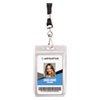 <strong>Advantus</strong><br />Resealable ID Badge Holders, J-Hook and 36" Lanyard, Vertical, Frosted 3.68" x 5" Holder, 2.38" x 3.75" Insert, 20/Pack