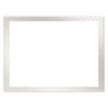 Foil Border Certificates, 8.5 x 11, White/Silver with Braided Silver Border,15/Pack