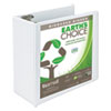 Earth's Choice Biobased Round Ring View Binder, 3 Rings, 5" Capacity, 11 X 8.5, White