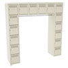 Sixteen Box Compartments And Coat Bar, 72w X 18d X 72h, Sand
