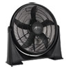 20" Super-Circulator 3-Speed Tilt Fan, Plastic, Black