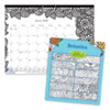 Monthly Desk Pad Calendar, DoodlePlan Coloring Pages, 22 x 17, Black Binding, Clear Corners, 12-Month (Jan to Dec): 2023