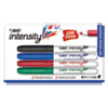 Intensity Low Odor Fine Point Dry Erase Marker, Fine Bullet Tip, Assorted Colors, 4/Set
