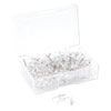 <strong>U Brands</strong><br />Standard Push Pins, Plastic, Clear, Clear Head/Silver Pin, 0.44", 200/Pack